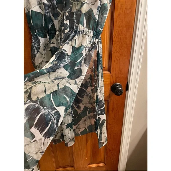 Vince Camuto Sheer Palm Swim Cover Up - Picture 5 of 6